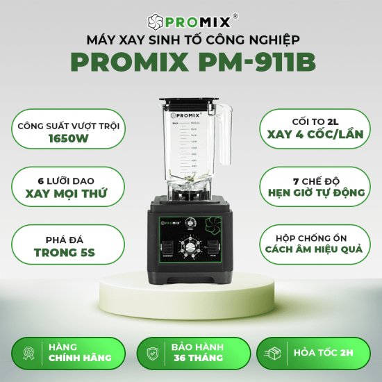 Máy xay sinh tố công nghiệp Promix PM-911B cho nhà hàng