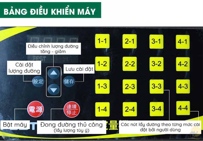 Bảng điều khiển dễ dàng sử dụng